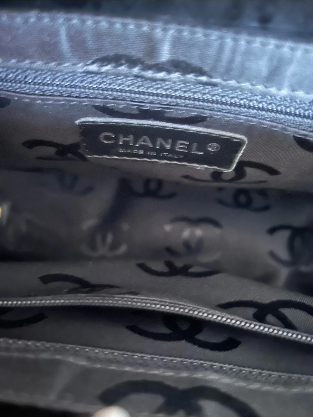 Chanel Black Patent & Pony Hair Vintage Chain-Handle Tote